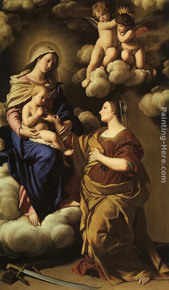 The Mystic Marriage of St. Catherine painting - Sassoferrato The Mystic Marriage of St. Catherine art painting